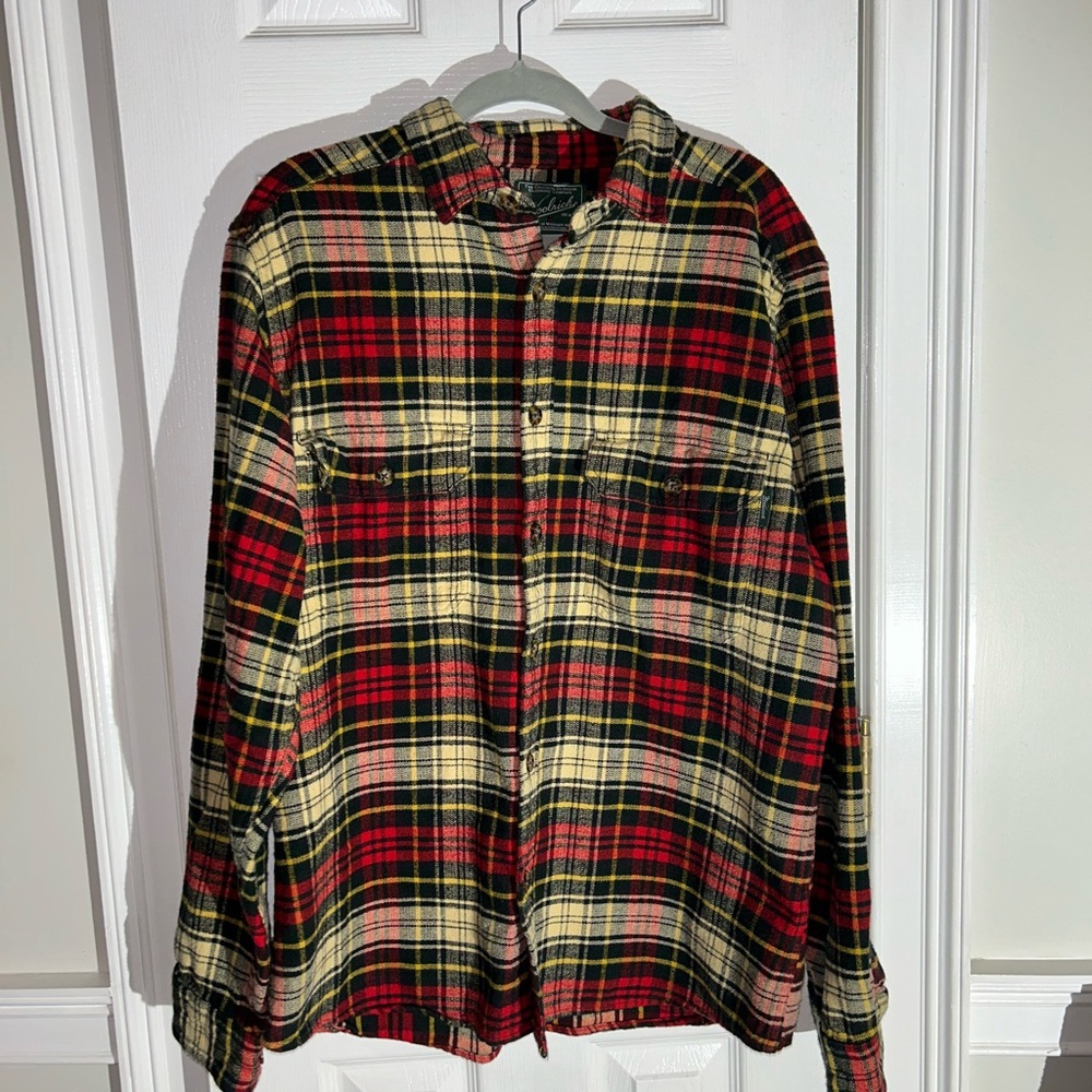 Woolrich Men’s Large Plaid Flannel Button Down Shirt